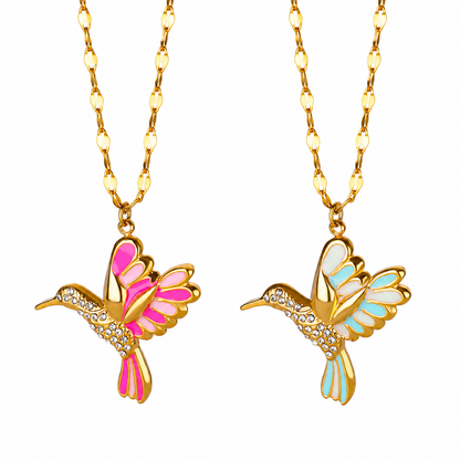 🍀 Final Day: 50% OFF!! | CZTICLE® 🦜 2026 Brand New Upgrade 💥 Exquisite Diamond-Embellished Hummingbird Necklace