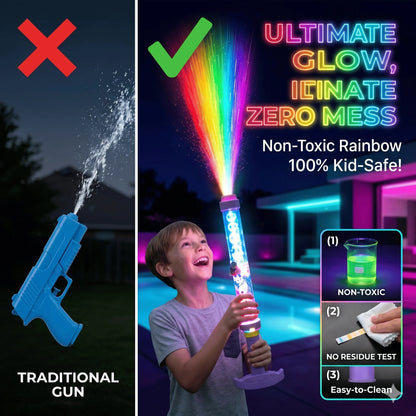 🌈  Bright rainbow LED water pistol Billhol®Summer fun that bursts into life as if by magic! ✨