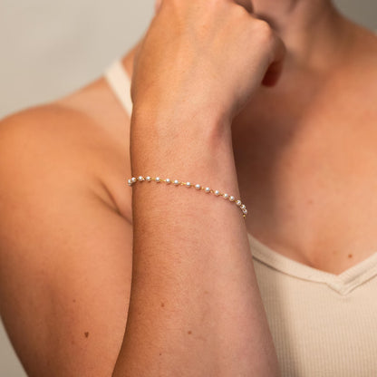 A Timeless Bridesmaid Gift They’ll Treasure Forever-CZTICLE® Gold Pearl Bracelet