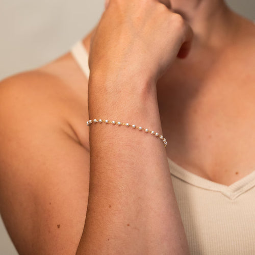 A Timeless Bridesmaid Gift They’ll Treasure Forever-CZTICLE® Gold Pearl Bracelet