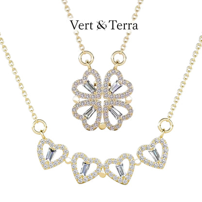 Clover heart necklace | Proof of love and good luck