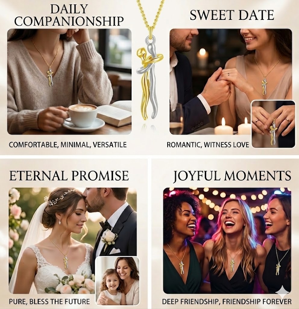 🔥60%off TODAY!丨Oneswear® Forever Embrace Necklace – A Symbol of Love & Connection--Gift Box Packaging🎁