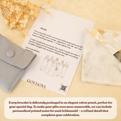 A Timeless Bridesmaid Gift They’ll Treasure Forever-CZTICLE® Gold Pearl Bracelet