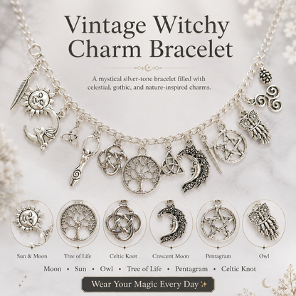 🔥Limited Time 50% Off SVOZK®✨Vintage Witchy Charm Bracelet