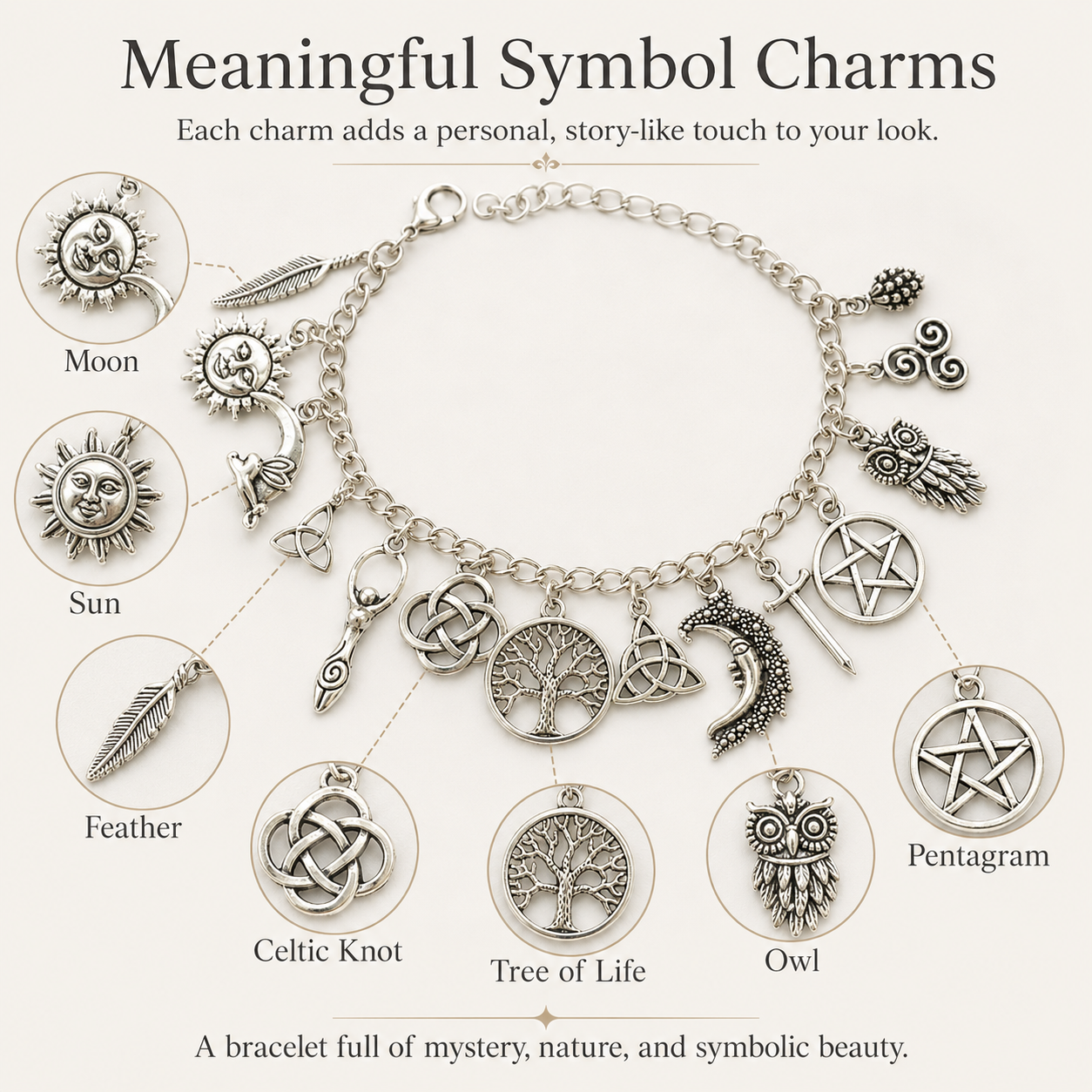 🔥Limited Time 50% Off SVOZK®✨Vintage Witchy Charm Bracelet