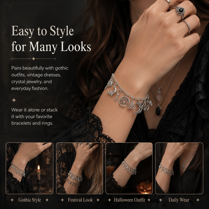 🔥Limited Time 50% Off SVOZK®✨Vintage Witchy Charm Bracelet