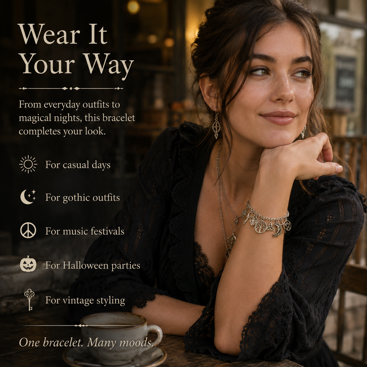 🔥Limited Time 50% Off SVOZK®✨Vintage Witchy Charm Bracelet