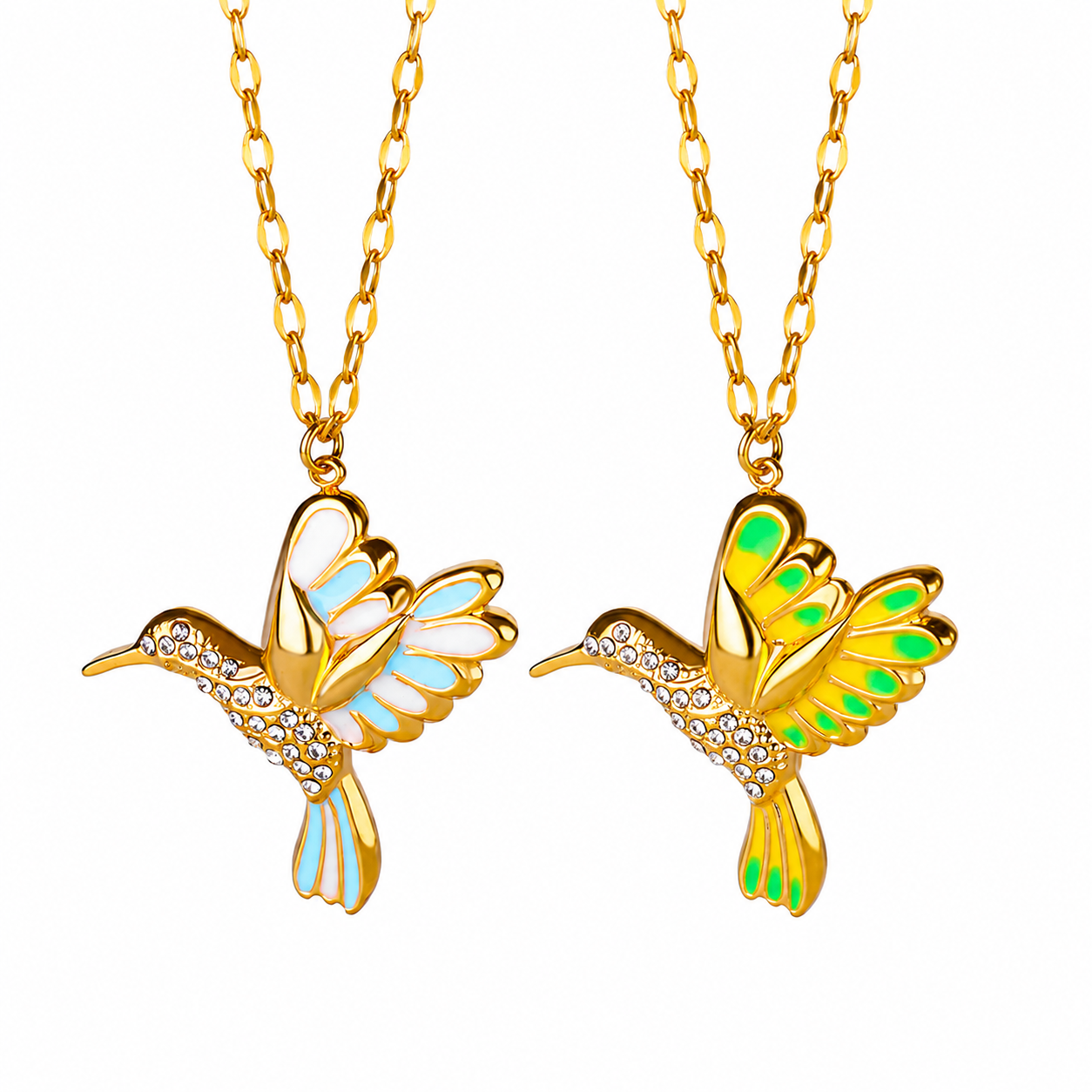 🍀 Final Day: 50% OFF!! | CZTICLE® 🦜 2026 Brand New Upgrade 💥 Exquisite Diamond-Embellished Hummingbird Necklace