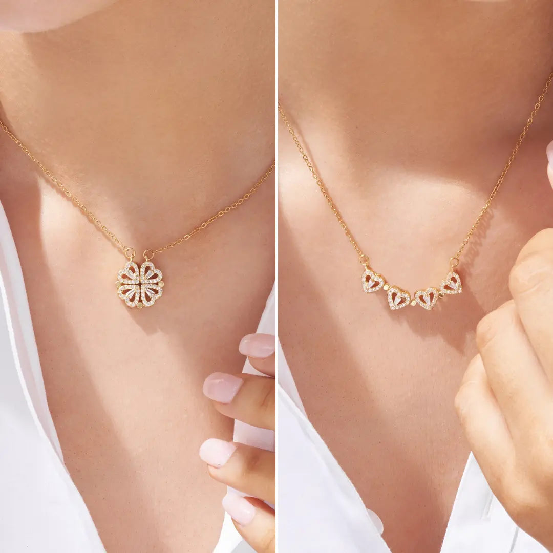 Clover heart necklace | Proof of love and good luck