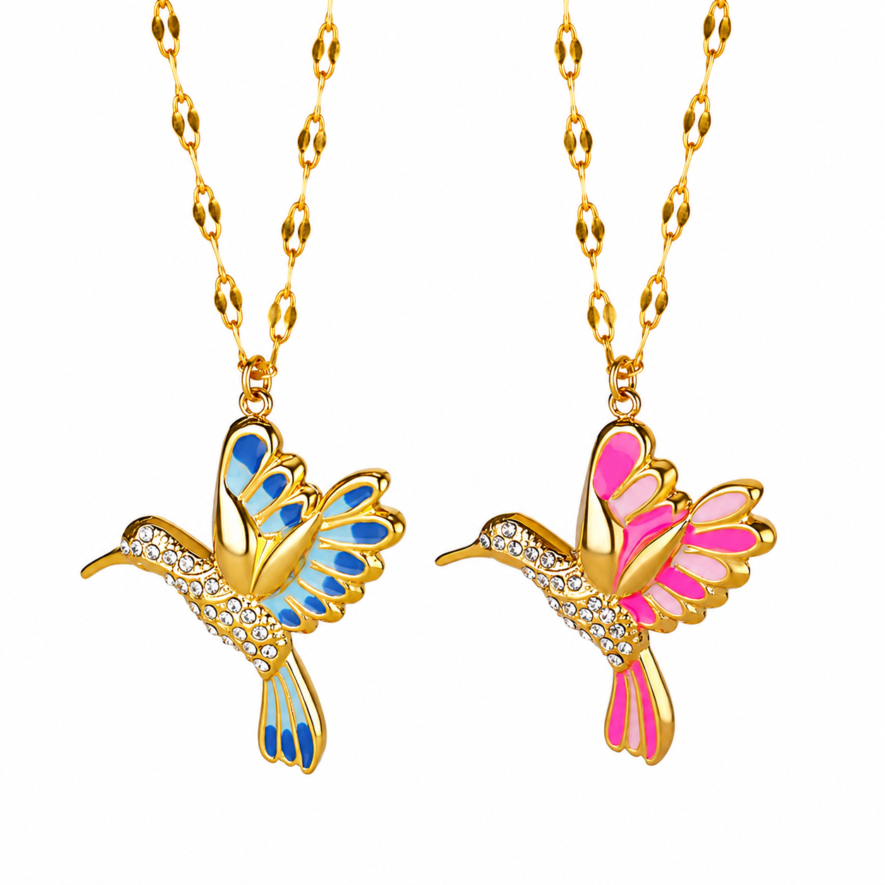 🍀 Final Day: 50% OFF!! | CZTICLE® 🦜 2026 Brand New Upgrade 💥 Exquisite Diamond-Embellished Hummingbird Necklace