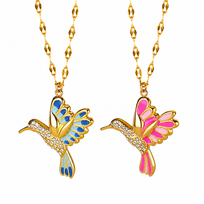 🍀 Final Day: 50% OFF!! | CZTICLE® 🦜 2026 Brand New Upgrade 💥 Exquisite Diamond-Embellished Hummingbird Necklace