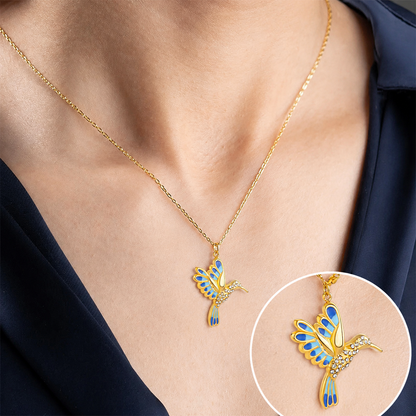 🍀 Final Day: 50% OFF!! | CZTICLE® 🦜 2026 Brand New Upgrade 💥 Exquisite Diamond-Embellished Hummingbird Necklace