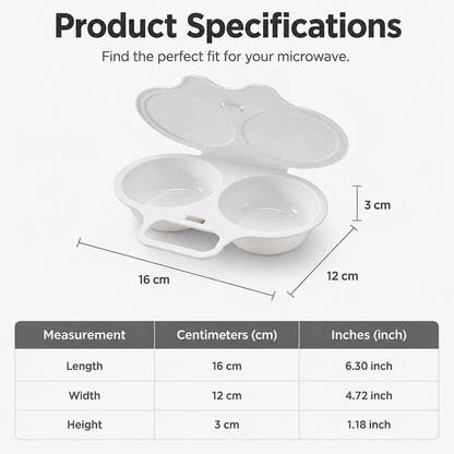 🥳2026 HOT SALE🥳💞50K+ SOLD! 🥚✨IEY®  50% OFF + BUY 1 GET 1 FREE! Dual Cavity Microwave Egg Poacher – Quick oil‑free cooking, food‑grade PP & versatile. Perfect for busy mornings – healthy breakfast in minutes! ⚡🍳