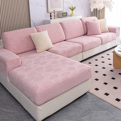 Honeycomb Pattern Water-resistant Stretch Full-Cover Magic Couch Cover
