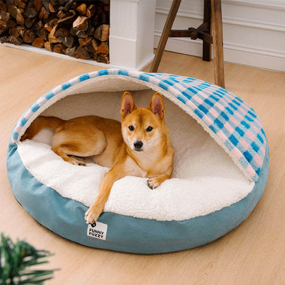 Round Canopy Dream Hideaway Dog Bed Pet Nest Bed