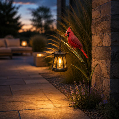 🐦 Cardinal Solar Light— SVOZK®🐦 A Beautiful Garden Light That Feels Full of Life