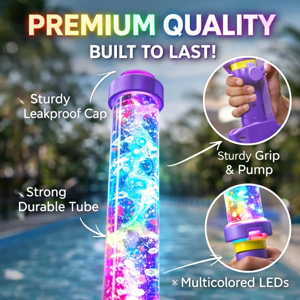 🌈  Bright rainbow LED water pistol Billhol®Summer fun that bursts into life as if by magic! ✨