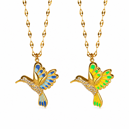 🍀 Final Day: 50% OFF!! | CZTICLE® 🦜 2026 Brand New Upgrade 💥 Exquisite Diamond-Embellished Hummingbird Necklace