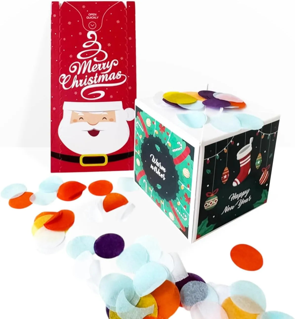✨Christmas Exploding Confetti Surprise Card – Pop-Up Joy in Every Envelope  SVOZK® 🎄✨