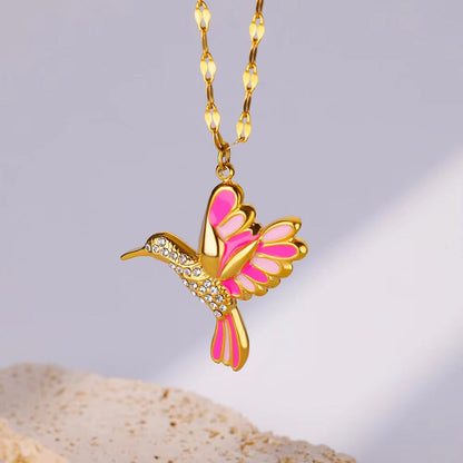 🍀 Final Day: 50% OFF!! | CZTICLE® 🦜 2026 Brand New Upgrade 💥 Exquisite Diamond-Embellished Hummingbird Necklace