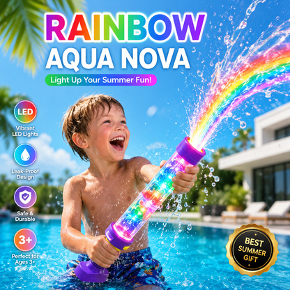 🌈  Bright rainbow LED water pistol Billhol®Summer fun that bursts into life as if by magic! ✨
