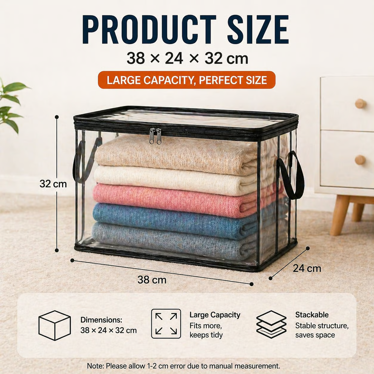 🎁Hot Sale 49% OFF🔥SVOZK®Large Heavy-Duty Thick Plastic Clear Storage Bag for Clothes, Moving & Storage
