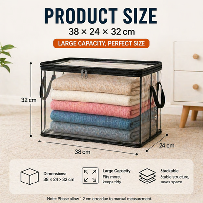 🎁Hot Sale 49% OFF🔥SVOZK®Large Heavy-Duty Thick Plastic Clear Storage Bag for Clothes, Moving & Storage