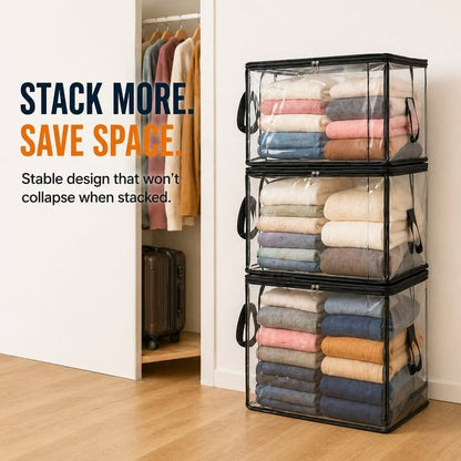 🎁Hot Sale 49% OFF🔥SVOZK®Large Heavy-Duty Thick Plastic Clear Storage Bag for Clothes, Moving & Storage