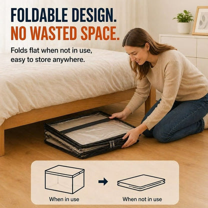 🎁Hot Sale 49% OFF🔥SVOZK®Large Heavy-Duty Thick Plastic Clear Storage Bag for Clothes, Moving & Storage