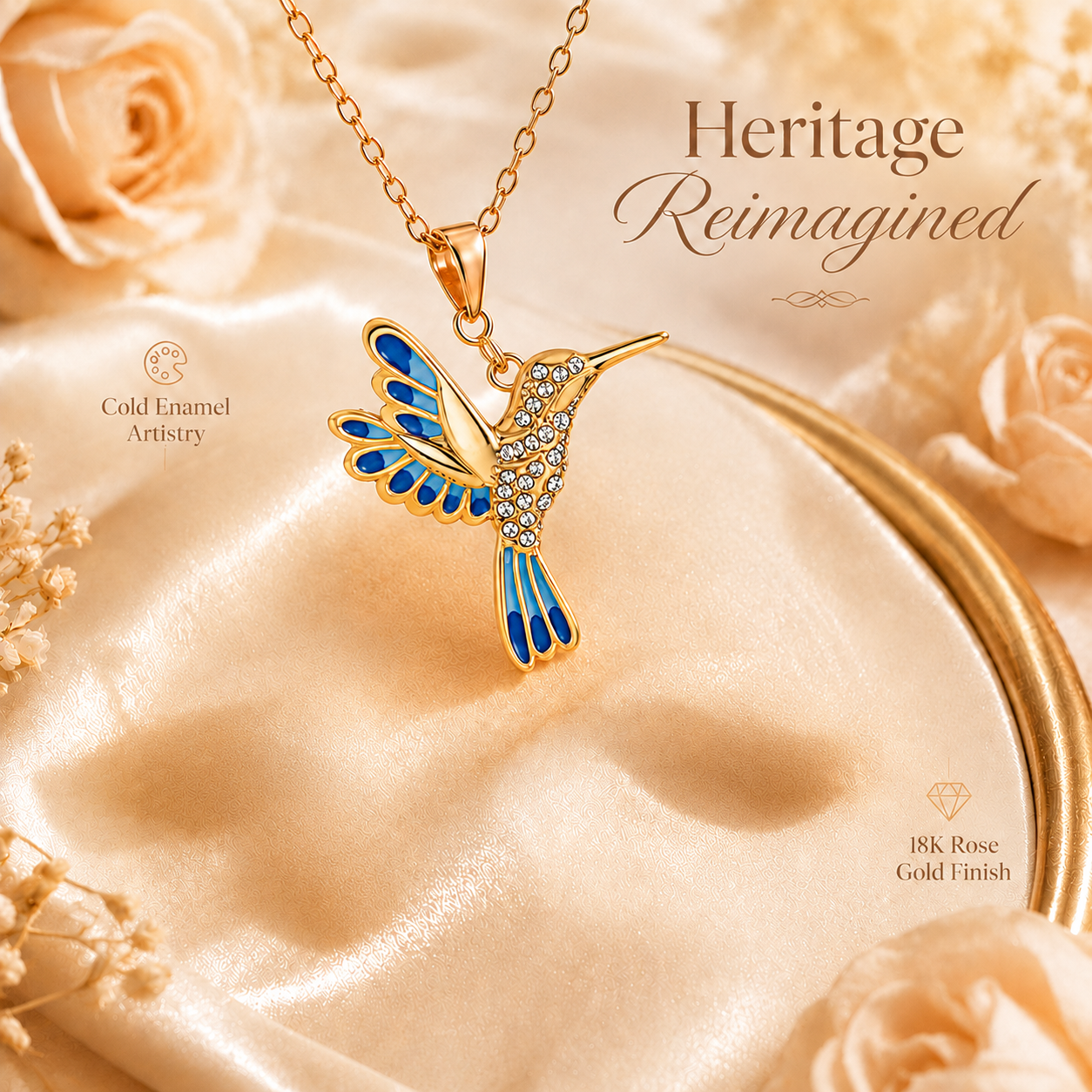 🍀 Final Day: 50% OFF!! | CZTICLE® 🦜 2026 Brand New Upgrade 💥 Exquisite Diamond-Embellished Hummingbird Necklace