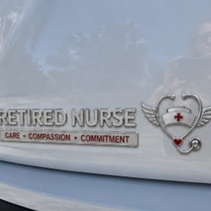 Retired Nurse Metal Car Emblem SVOZK® ❤️