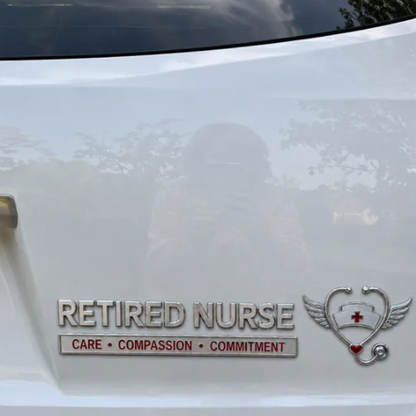 Retired Nurse Metal Car Emblem SVOZK® ❤️