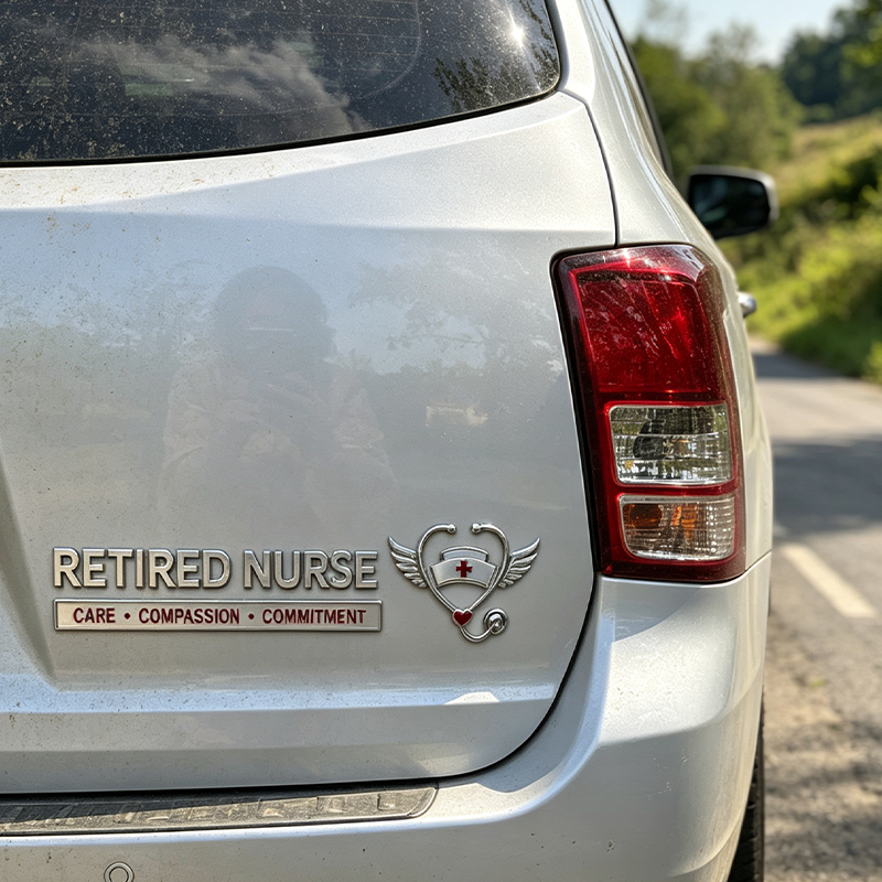 Retired Nurse Metal Car Emblem SVOZK® ❤️
