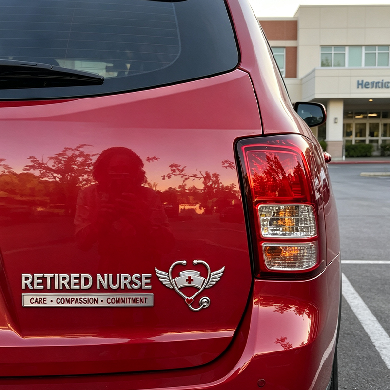 Retired Nurse Metal Car Emblem SVOZK® ❤️