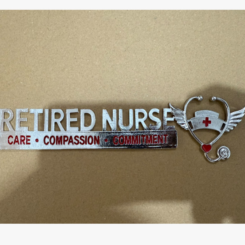 Retired Nurse Metal Car Emblem SVOZK® ❤️