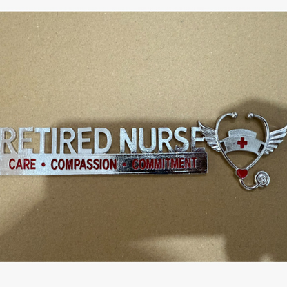 Retired Nurse Metal Car Emblem SVOZK® ❤️