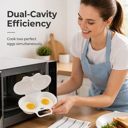 🥳2026 HOT SALE🥳💞50K+ SOLD! 🥚✨IEY®  50% OFF + BUY 1 GET 1 FREE! Dual Cavity Microwave Egg Poacher – Quick oil‑free cooking, food‑grade PP & versatile. Perfect for busy mornings – healthy breakfast in minutes! ⚡🍳
