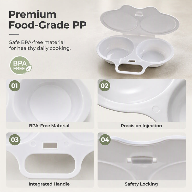 🥳2026 HOT SALE🥳💞50K+ SOLD! 🥚✨IEY®  50% OFF + BUY 1 GET 1 FREE! Dual Cavity Microwave Egg Poacher – Quick oil‑free cooking, food‑grade PP & versatile. Perfect for busy mornings – healthy breakfast in minutes! ⚡🍳