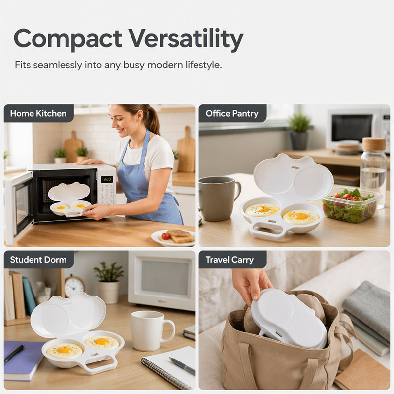 🥳2026 HOT SALE🥳💞50K+ SOLD! 🥚✨IEY®  50% OFF + BUY 1 GET 1 FREE! Dual Cavity Microwave Egg Poacher – Quick oil‑free cooking, food‑grade PP & versatile. Perfect for busy mornings – healthy breakfast in minutes! ⚡🍳